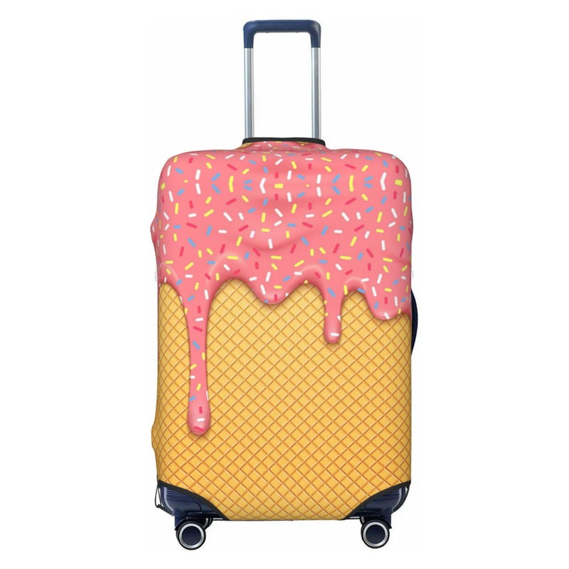 Worltoldb Ice Cream Travel Luggage Cover Polyester Suitcase Protector Washable Baggage Covers Fits 1821 Inch - Image 2