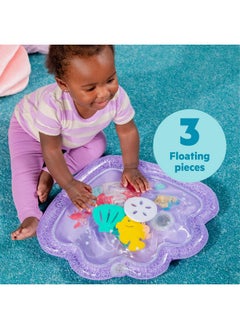 Bright Starts Bright Starts Disney Princess Ariel Tummy Time Water Mat, The Little Mermaid Sea Treasures, Purple, Baby Girl Newborn +  - Image 2