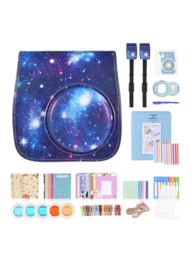 13-In-1 Protective Camera Case For Fujifilm Instax Mini 8+/8s/8/9 Blue/White - Image 1