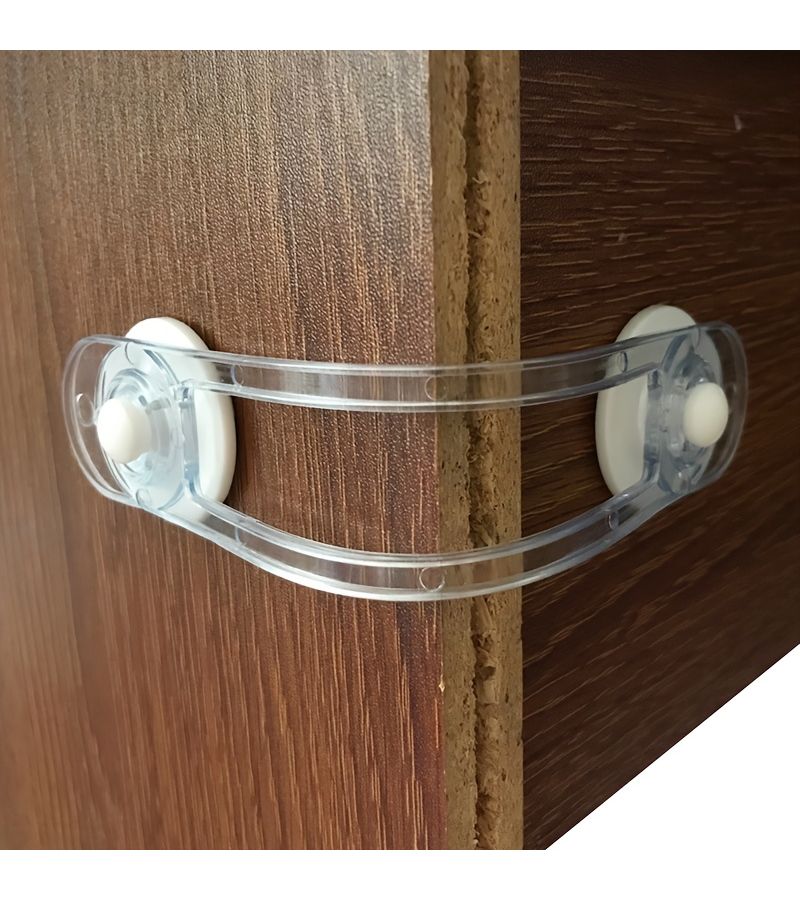 10 Pcs Safety Multi Function Dual Open Cabinet Lock Invisible Fridge Door Lock With Child Protection Anti Clamp For Kitchen Home - Image 3