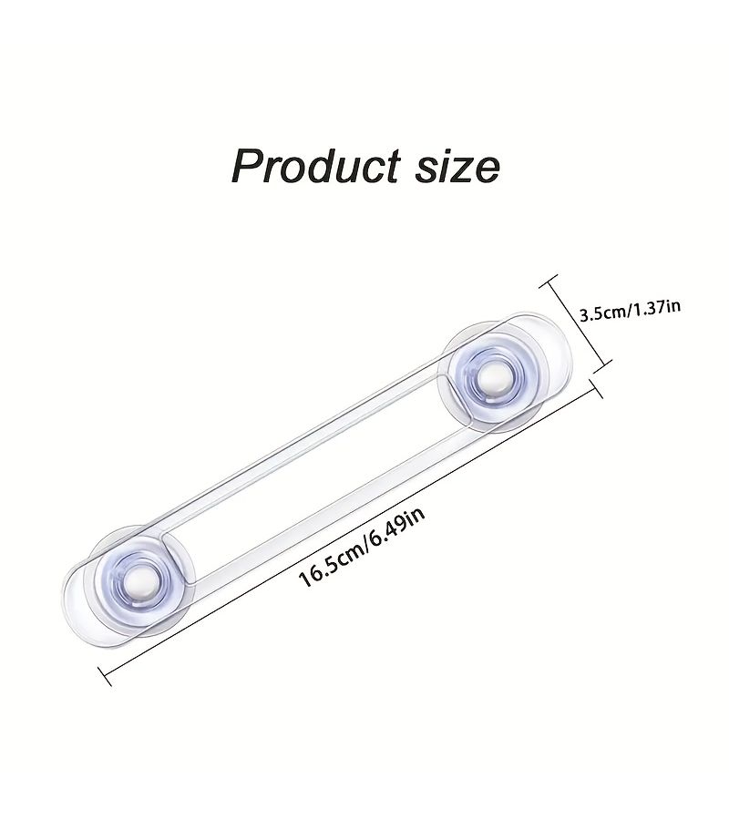 10 Pcs Safety Multi Function Dual Open Cabinet Lock Invisible Fridge Door Lock With Child Protection Anti Clamp For Kitchen Home - Image 1