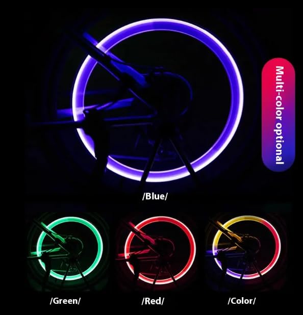 KANZIKA LED Tyre Valve Cap Lights, Multi-Colour Wheel Rim Lights for Cars, 1-Pack Red and Blue (RED) - Image 4