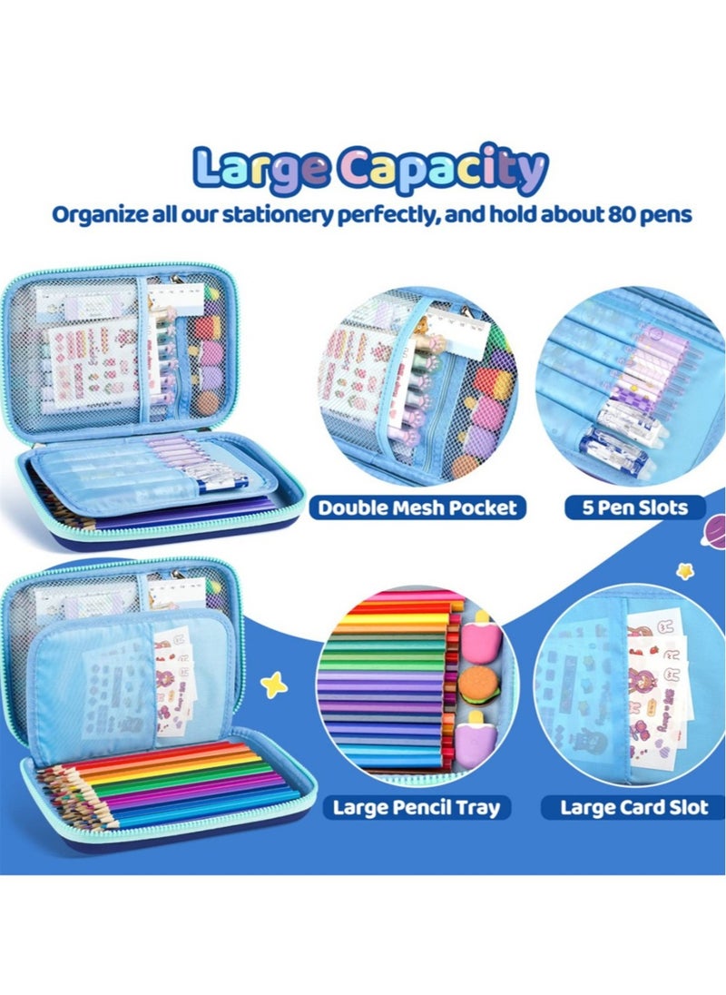Multifunction Pencil Case, Cute Cartoon Pen Box Organizer Stationery