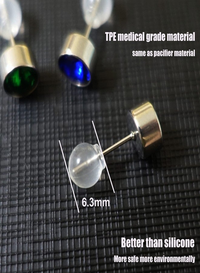 Meniala Comfort Impenetrable Earring Backs with TPE Medical Grade Material, 30 Pieces, Soft Safety Backs, Fits All Types of Earrings (6.3mm Diameter) - Image 2