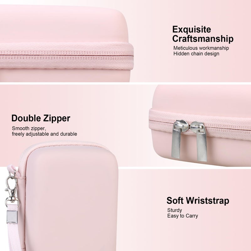RAIALL Camera Case for KODAK PIXPRO FZ55 / FZ45 Digital Camera  Vlogging Camera Hard Carrying Case Protective Travel Bag  Mesh Pocket for Charger  USB Cable  Batteries and SD Card  Pink - Image 5