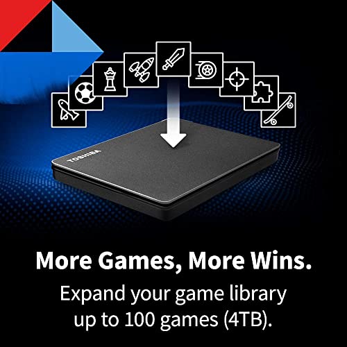 Toshiba Canvio Gaming 2TB Portable External Hard Drive USB 3.0, Black for PlayStation, Xbox, PC & Mac - HDTX120XK3AA - Image 2