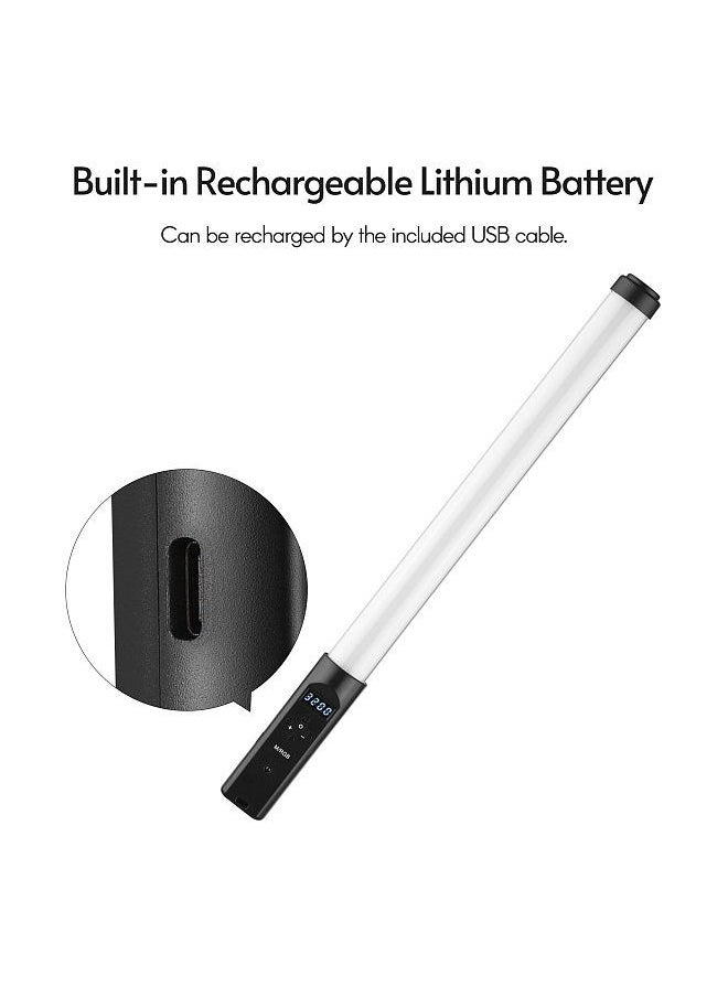 Generic - Handheld RGB Tube Light LED Video Light Wand 3200K-5500K Dimmable 9 Colorful Lighting Effects Built-in Battery with Remote Control for Vlog Live Streaming Product Portrait Photography - Image 1