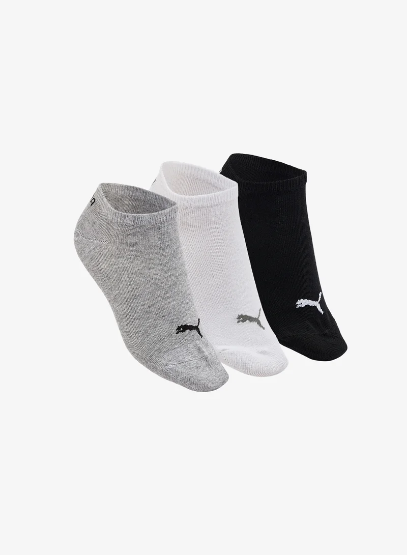 بوما ثلاث جوارب رياضية سادة