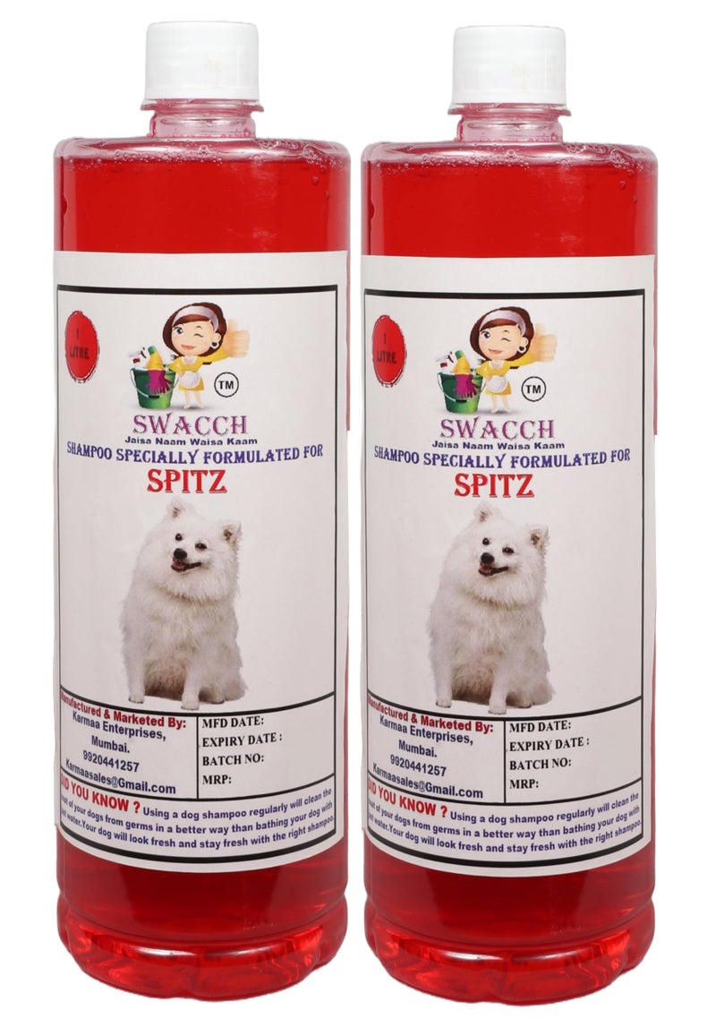 swacch Spitz Dog Shampoo + Paw Shape I Rubber Dog Toy for Training and Interactive I Durable & Safe I Combo Pack I 2 Litre Jasmine - Image 2
