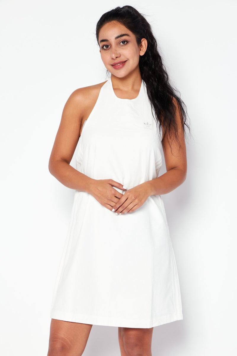 adidas Originals Women Sportswear Fit Brand Logo Outdoor Dress, White  - Image 2
