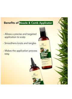 Botanic Hearth Botanic Hearth Rosemary, Coconut & Avocado Hair Oil with Biotin (6.7 fl oz) | Nourishing Hair Growth & Strengthening Formula | Promotes Healthy, Shiny Hair | Suitable for All Hair Types  - Image 4