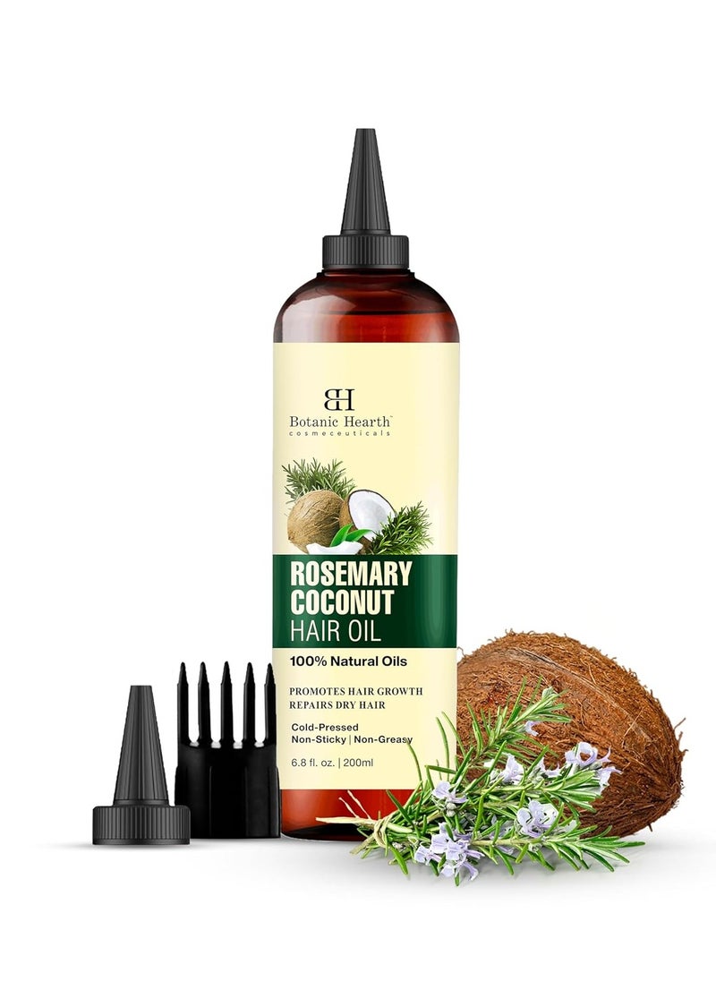 Botanic Hearth Botanic Hearth Rosemary, Coconut & Avocado Hair Oil with Biotin (6.7 fl oz) | Nourishing Hair Growth & Strengthening Formula | Promotes Healthy, Shiny Hair | Suitable for All Hair Types  - Image 1