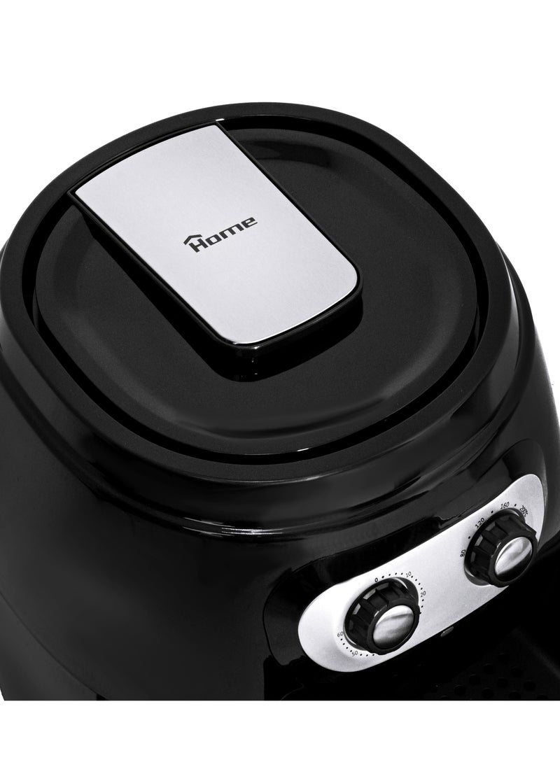 Home Air fryer  Power: 1800W. The capacity of the basket is 7.5 liters. The capacity of the drum is 8.5 liters. Multifunctional: frying, baking, grilling and roasting with little or no oil. It has easy-to-use control buttons. It is characterized by the presence of a timer with a bell for 60 minutes. The variable temperature can be controlled from 80-200 ° C. Equipped with a large handle. Easy to clean by placing the basket and bowl in the dishwasher. It has a very large non-stick basket with a capacity of 7.5 liters and a bowl of 8.5 liters. Calorie saving: Up to 80% fewer calories than traditional frying  - Image 2