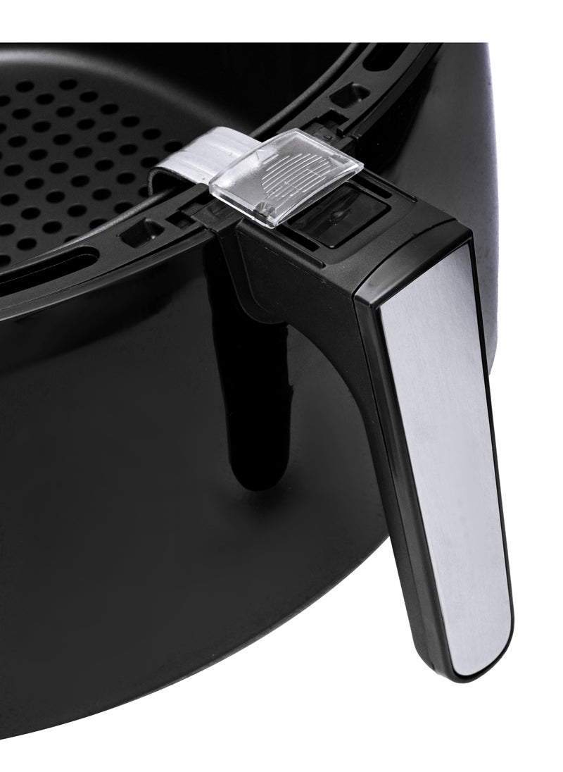 Home Air fryer  Power: 1800W. The capacity of the basket is 7.5 liters. The capacity of the drum is 8.5 liters. Multifunctional: frying, baking, grilling and roasting with little or no oil. It has easy-to-use control buttons. It is characterized by the presence of a timer with a bell for 60 minutes. The variable temperature can be controlled from 80-200 ° C. Equipped with a large handle. Easy to clean by placing the basket and bowl in the dishwasher. It has a very large non-stick basket with a capacity of 7.5 liters and a bowl of 8.5 liters. Calorie saving: Up to 80% fewer calories than traditional frying  - Image 5