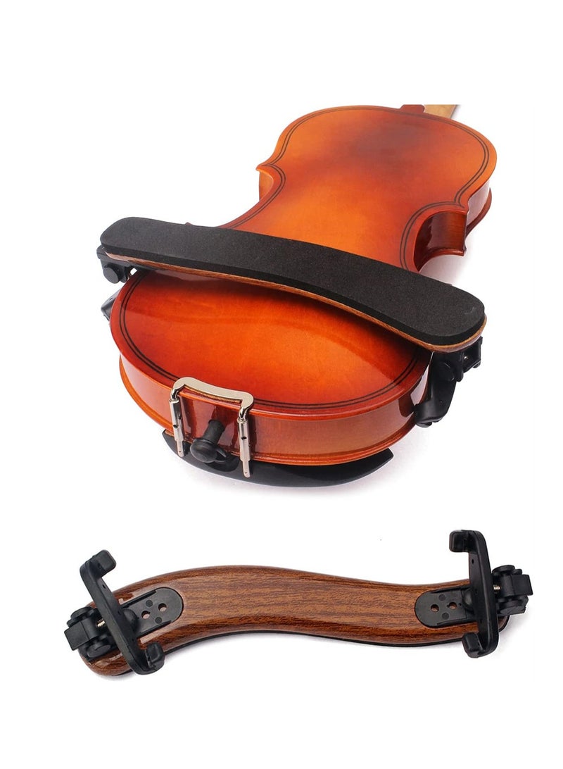سيوسي مسند كتف الكمان مع أقدام بلاستيكية قابلة للطي لمقاس 4/4-3/4 ملحقات الكمان حبيبات خشبية مثالية للمبتدئين والمحترفين وقضيب دعم قابل للتعديل ومقبض - Image 1