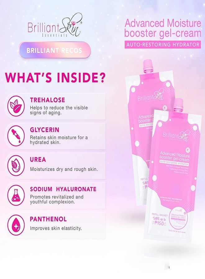 Brilliant Skin كريم جل واقي من الشمس بعامل حماية من الشمس SPF 30، حماية من الأشعة فوق البنفسجية فئة A وB، مملوء بمركب تبييض نشط لتعزيز إشراق البشرة، 50 جم. - Image 2