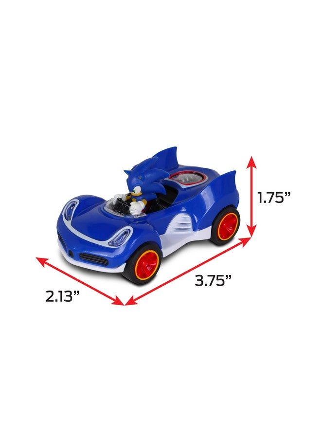 نكوك NKOK Sonic The Hedgehog All-Stars Racing Transformed Pull Back Racer - Sonic؛ لا تحتاج إلى بطاريات؛ اسحب للخلف واتركها وشاهد Sonic Race - Image 2