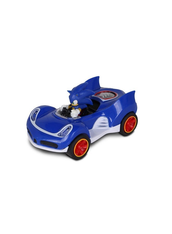 نكوك NKOK Sonic The Hedgehog All-Stars Racing Transformed Pull Back Racer - Sonic؛ لا تحتاج إلى بطاريات؛ اسحب للخلف واتركها وشاهد Sonic Race - Image 1