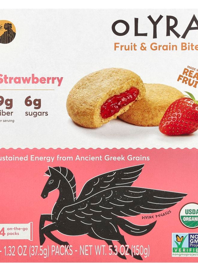 Fruit & Grain Bites Strawberry  4 Packs 1.32 oz (37.5 g) Each
