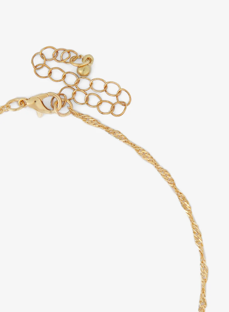 ايلا Pearl Embellished Necklace with Earrings Set