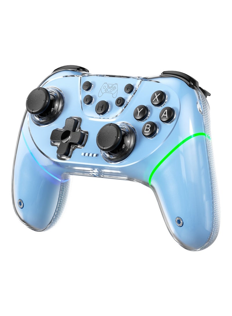 جهاز تحكم لاسلكي لألعاب Switch و PC، مقبض ألعاب بلوتوث عالمي، غلاف مزدوج الجوانب، عصي تحكم هول مزدوجة، إضاءة RGB، متوافق مع منصات متعددة.