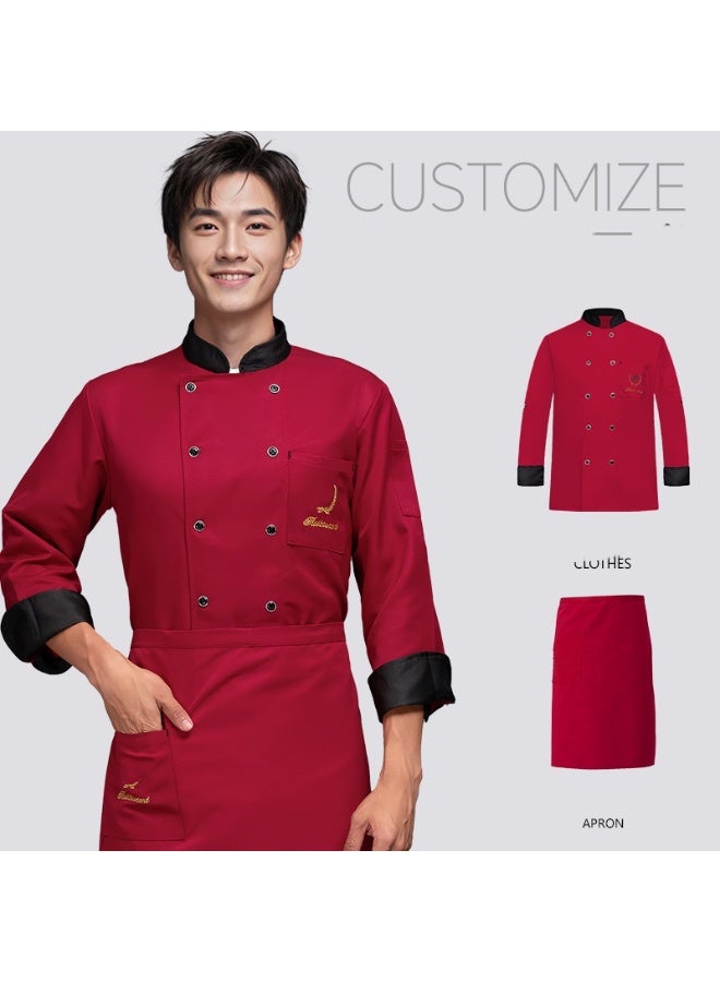 KUYING New Chef Workwear Top+Apron Set - Image 1