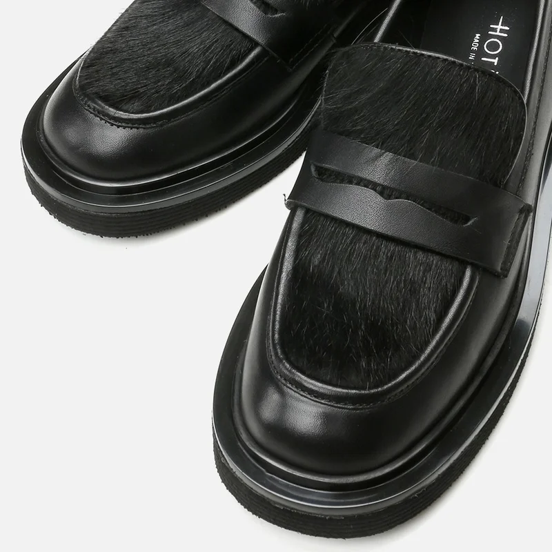 Hotiç 01AYH293750A100 GENUINE Leather Black Women's Loafer