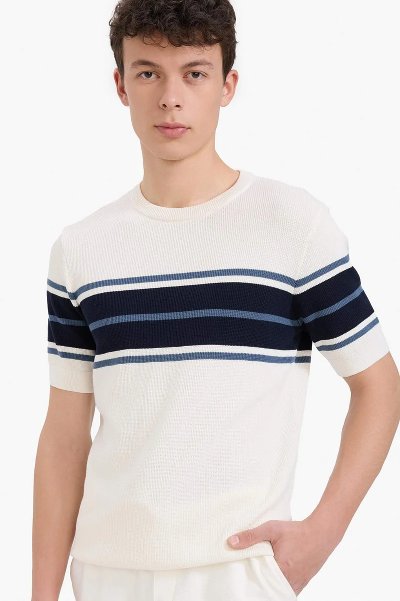 ديفاكتو Cotton Standard Fit Short Sleeve Knitwear Polo T-Shirt