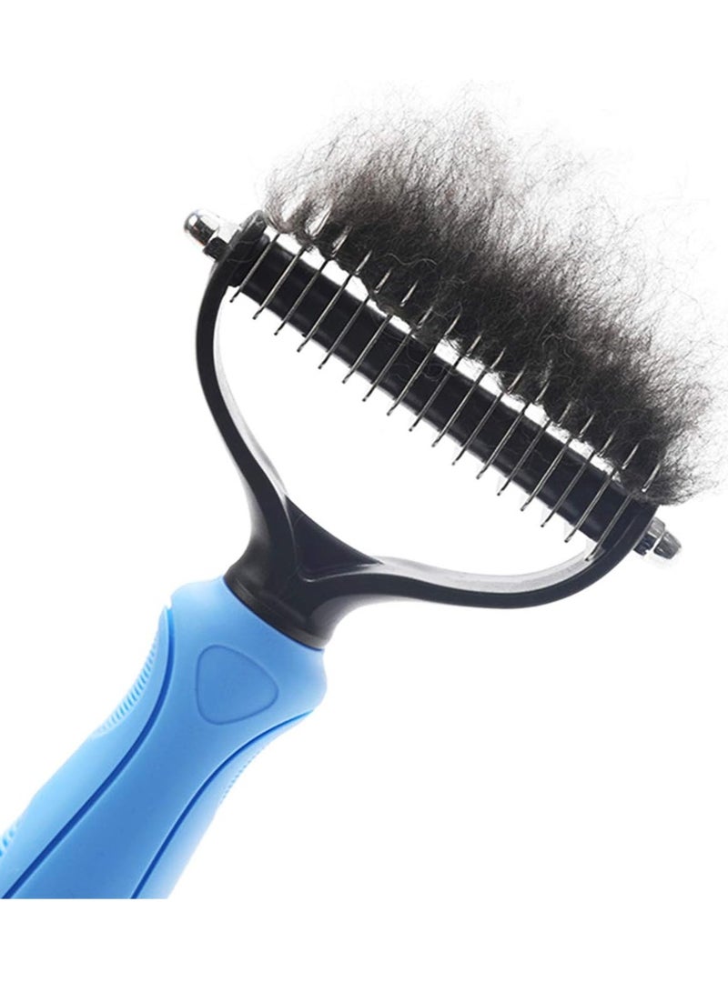 Pet Grooming Dematting Comb Cats Dogs Double Sided Blade Rake Comb