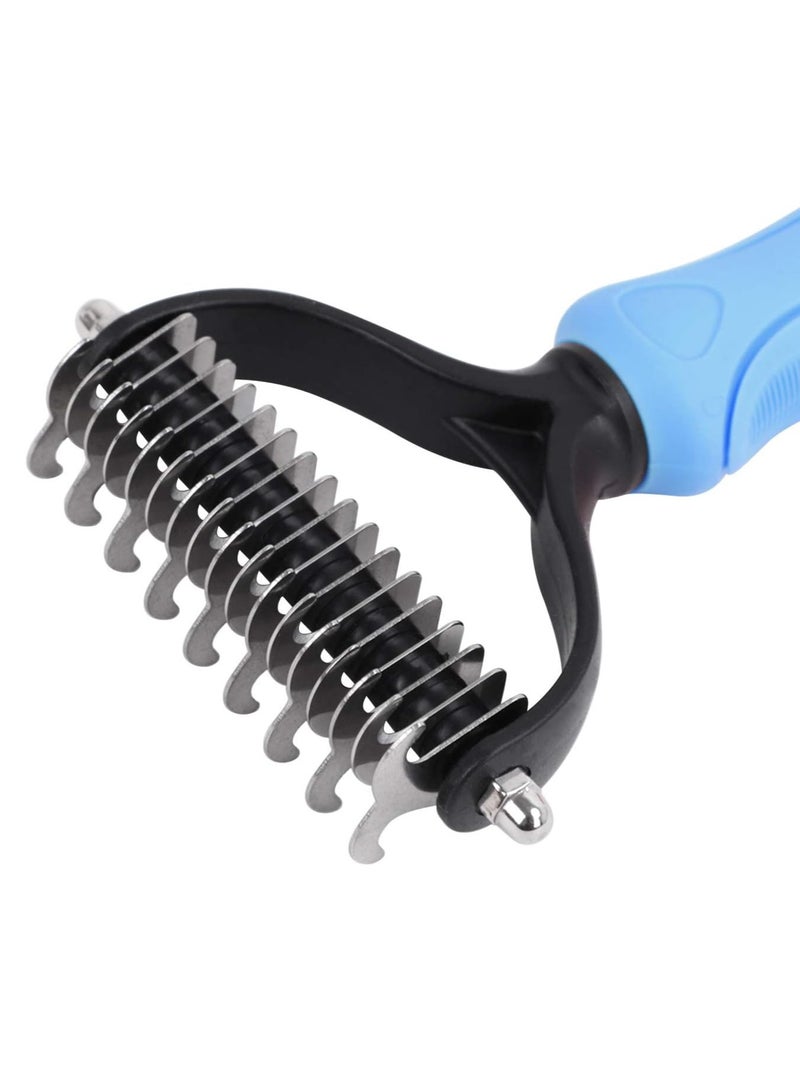 Pet Grooming Dematting Comb Cats Dogs Double Sided Blade Rake Comb