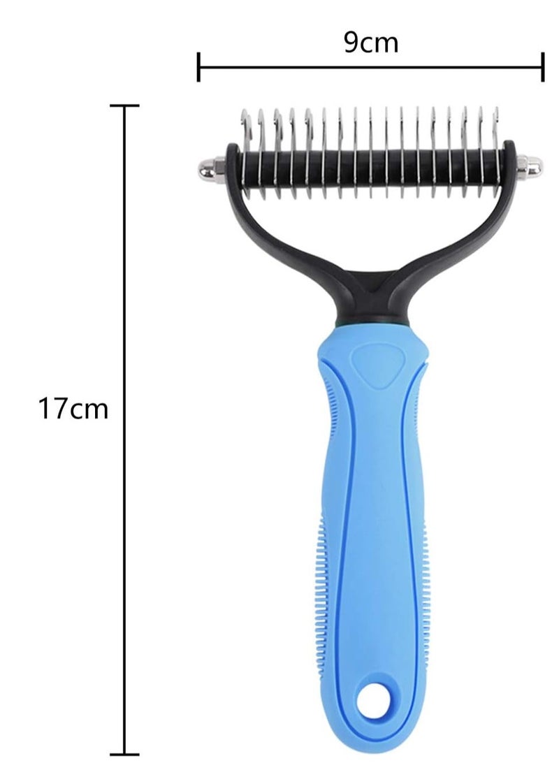 Pet Grooming Dematting Comb Cats Dogs Double Sided Blade Rake Comb