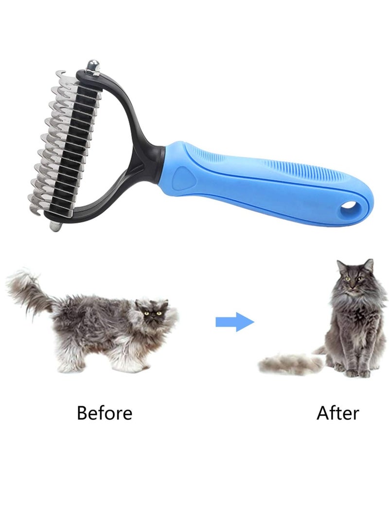 Pet Grooming Dematting Comb Cats Dogs Double Sided Blade Rake Comb