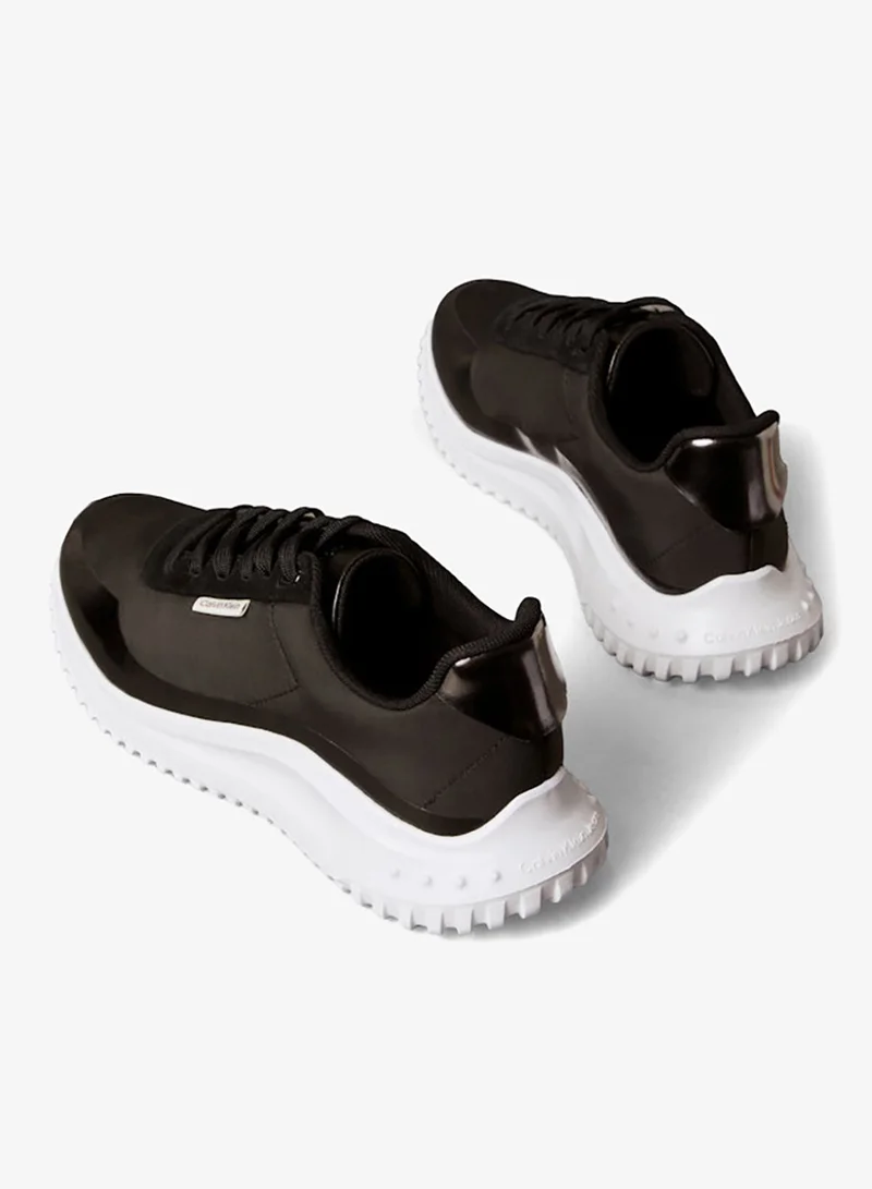 Calvin Klein Jeans Mirrored Silver Tab Ultralight Trainers