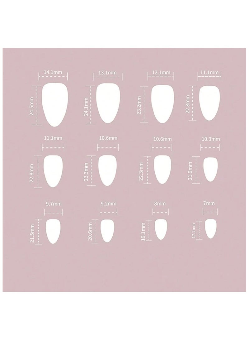 اظافر مزيفه بشكل لوزي تحتوي العلبه على 24 ظفر مع مبرد اظافر و صمغ - Image 5