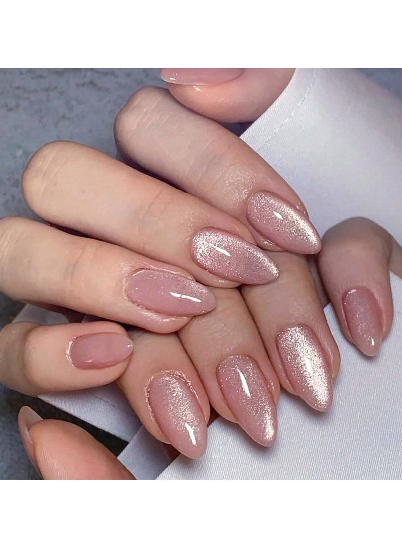 اظافر مزيفه بشكل لوزي تحتوي العلبه على 24 ظفر مع مبرد اظافر و صمغ - Image 1