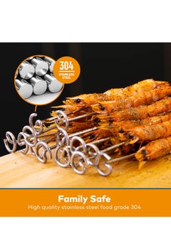 SYOSI Stainless Steel Skewers Rack Holder, Compatible with Instant Pot 8 Quart Air Fryer and Ninja Foodi 8 Quart Accessories for Kabobs  - Image 4