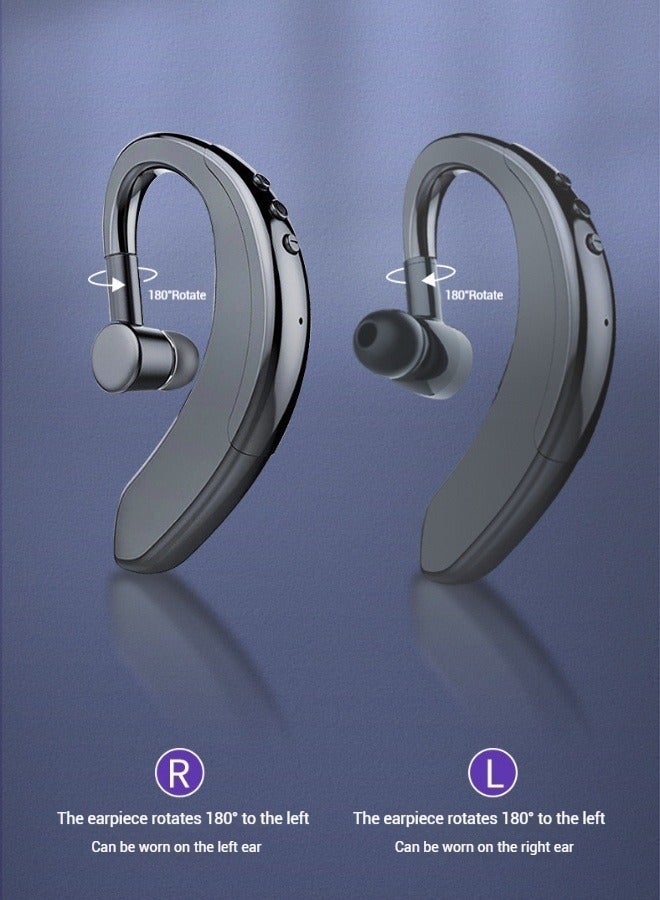 Business Bluetooth Headset 180 Degree Rotating Suitable For Iphone, Android, Mobile Phone Wireless 5.0, Universal For Left And Right Ears  - Image 4