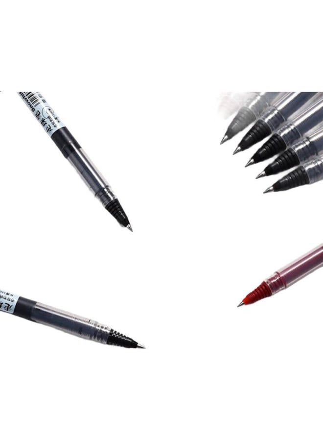 Snowhite T15 Direct Liquid Rollerball Pen, Bullet Tip, Quick-Drying Gel Pen, For Office And Student Use, 0.5Mm, Red, 10 Pens/Box - Image 1