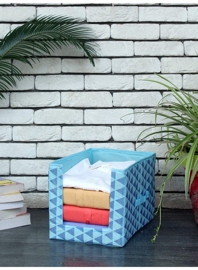 بريتي كرافتس منظم خزانة الملابس متعدد الأغراض من PrettyKrafts، قطعة واحدة غير منسوجة كبيرة السعة لتكديس القمصان/ منظم خزانة الملابس القابل للطي والتكديس/ منظم صندوق تخزين الملابس متعدد الأغراض (أزرق، 25x38x24 سم) - Image 5