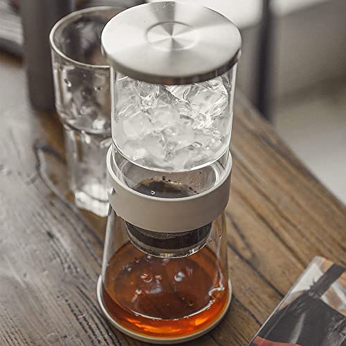 BLARYETI Ice Drip Coffee Maker 14oz Cold Brew Coffee Smooth Dripper Slow Cold Drip Iced Coffee Concentrate Brewer with Adjustable Water Flow, Stainless Steel Filter - Image 5