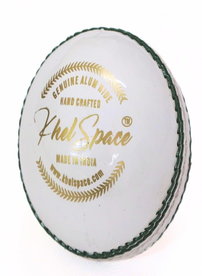 KHELSPACE KS-20 Leather White Cricket Ball | Hand-Stitched | Professional Grade | Ideal for Day/Night Matches, Practice & Tournaments (1) - Image 4