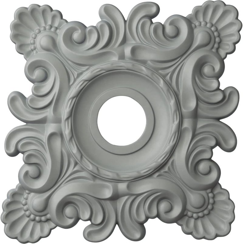 Ekena Millwork CM18CR Crawley Ceiling Medallion, 18"W x 18"H x 3 1/4"ID x 1 1/2"P, Factory Primed - Image 1