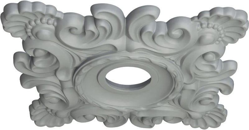 Ekena Millwork CM18CR Crawley Ceiling Medallion, 18"W x 18"H x 3 1/4"ID x 1 1/2"P, Factory Primed - Image 2