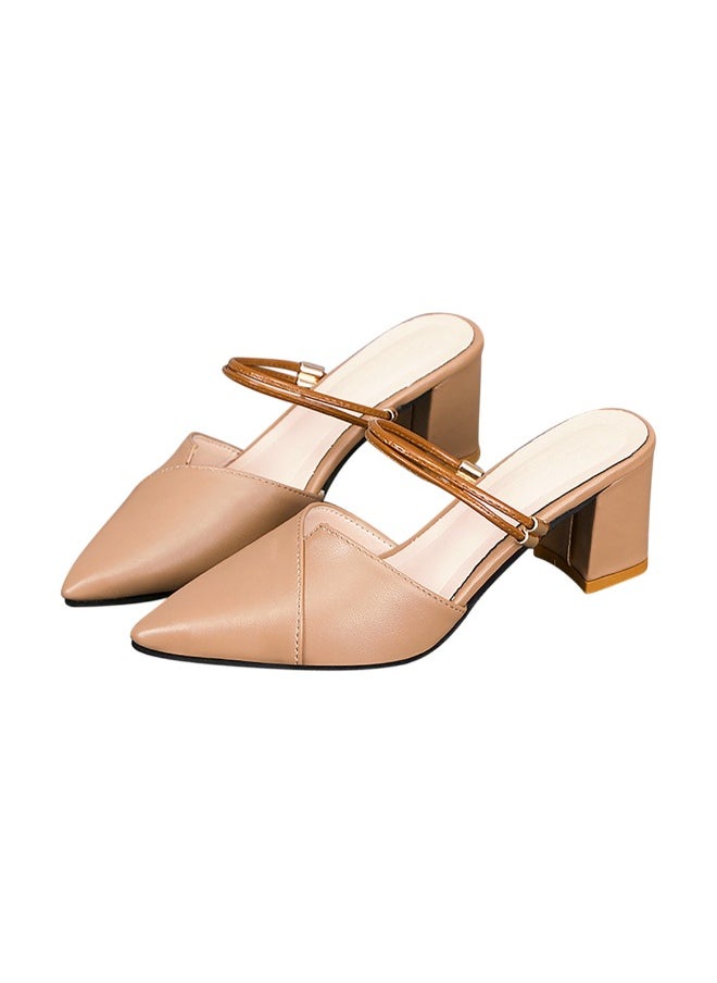 Rup Art Women’s Slip-On Pump Shoes – Fashion Block Heel Office Dress Shoes – Comfortable Daily Wear High Heels  - Image 1