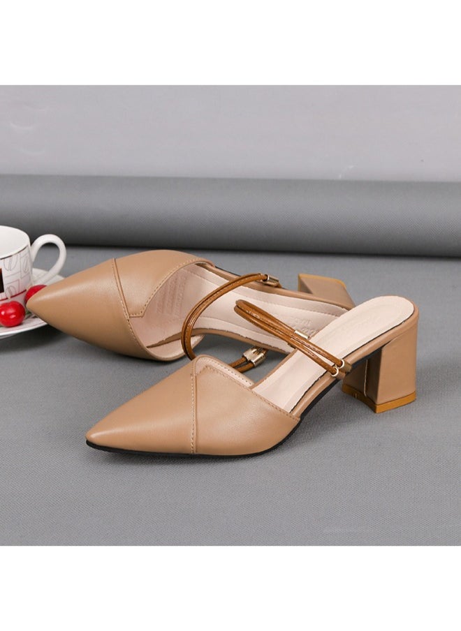 Rup Art Women’s Slip-On Pump Shoes – Fashion Block Heel Office Dress Shoes – Comfortable Daily Wear High Heels  - Image 2