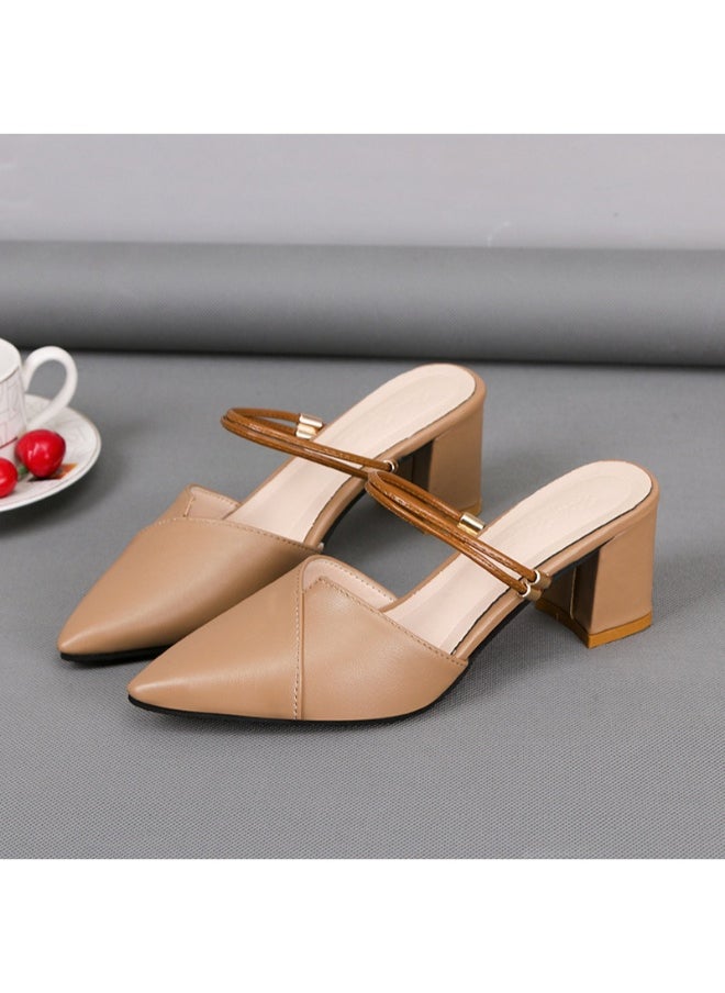 Rup Art Women’s Slip-On Pump Shoes – Fashion Block Heel Office Dress Shoes – Comfortable Daily Wear High Heels  - Image 3