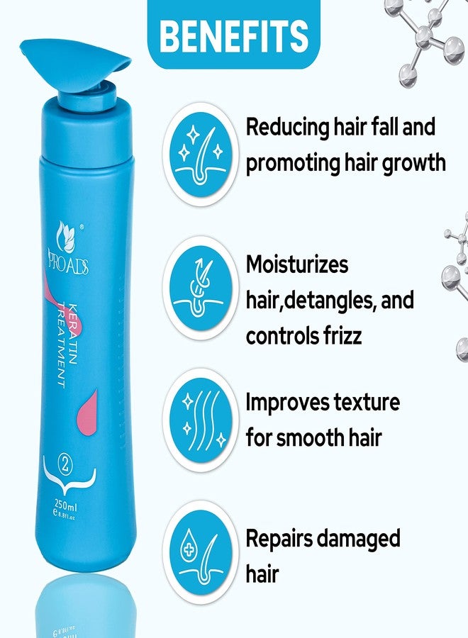 PRO ADS PROADS Keratin Treatment 3X Shine Booster Technology Repairs Damaged Hair | Straight | Shiny Hair | Nourishes Dry Hair & Controls Frizz | For Men & Women (250 ml) - Image 2