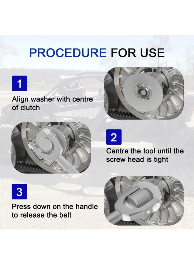 psler أداة تغيير حزام X3 - مجموعة إزالة القابض X3 تناسب عرض قاعدة العجلات 64"/72" لسيارة مافريك X3 ماكس توربو R RR من 2017 فصاعدًا (فضي) - Image 5