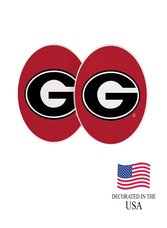 Desert Cactus University of Georgia Car Accessories UGA Bulldogs Absorbent Sandstone Cup Coasters Licensed Product Set of 2 (Design A) - Image 5