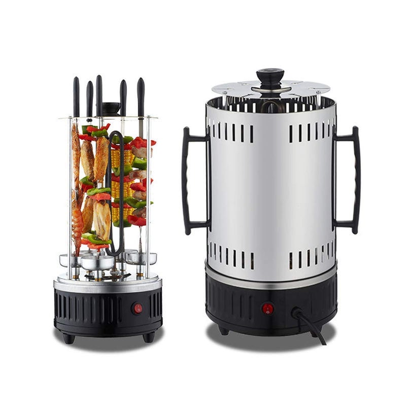 PANTH Electric Grill Vertical Rotisserie Grill Tandoor Grill Electric Bbq Grill Free Standing Stainless Steel Broiler Bbq Tong Grill Oven Home Smokeless Electric Grill Kebab Machine - Image 1